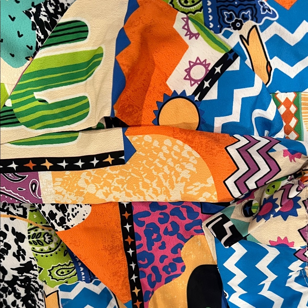 Never Fully Dressed Multicolor Geometric Dress - image 4